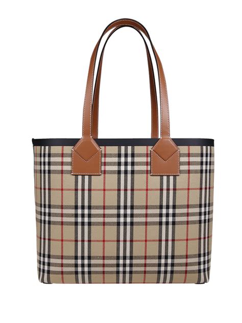 borse burberry senza logo in tessuto e cuoio|Borse da donna di Burberry .